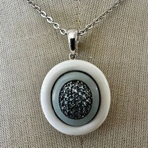 FP Sterling Silver Pavé Pendant